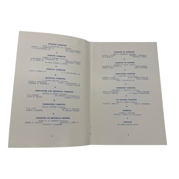 1964 Sons of the Revolution Tennessee Society 70th Anniversary Program & Menu - Picture 3 of 7